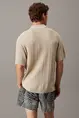 CALVIN KLEIN OPEN KNIT POLO