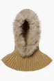 GOLDBERGH NAOMI HOODED SCARF FAUX BORDER