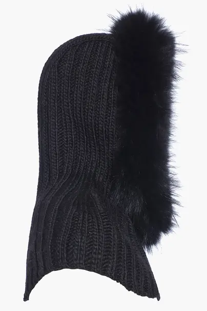GOLDBERGH NAOMI HOODED SCARF FAUX BORDER