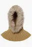 GOLDBERGH NAOMI HOODED SCARF FAUX BORDER