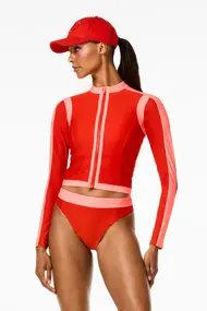 GOLDBERGH SPLASH LONG SLEEVE ZIP RASHGUARD