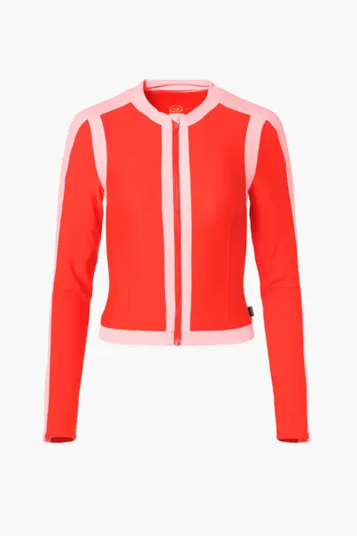 GOLDBERGH SPLASH LONG SLEEVE ZIP RASHGUARD
