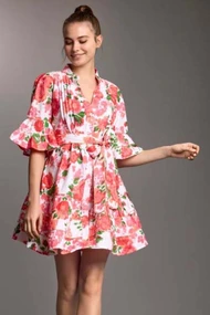 ICONIQUE AURA 3/4 SLEEVES SHIRT DRESS