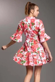 ICONIQUE AURA 3/4 SLEEVES SHIRT DRESS
