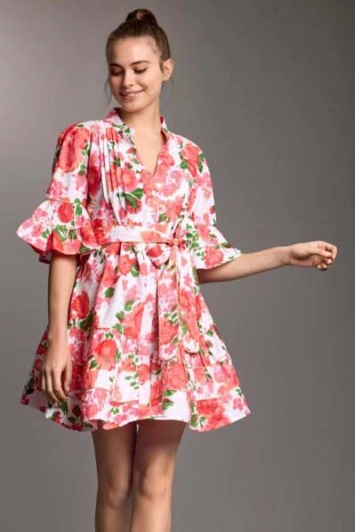 ICONIQUE AURA 3/4 SLEEVES SHIRT DRESS