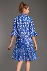 ICONIQUE CORFÙ 3/4 SLEEVES SHIRT DRESS