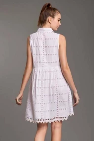 ICONIQUE ELSA SLEEVELESS SHIRT DRESS
