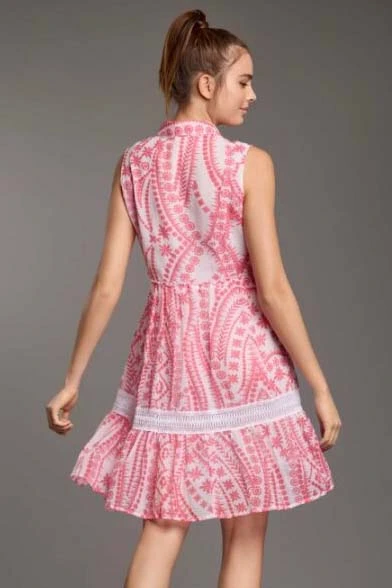 ICONIQUE ELSA SLEEVELESS SHIRT DRESS