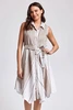 ICONIQUE MICHELLE SLEEVELESS SHIRT DRESS