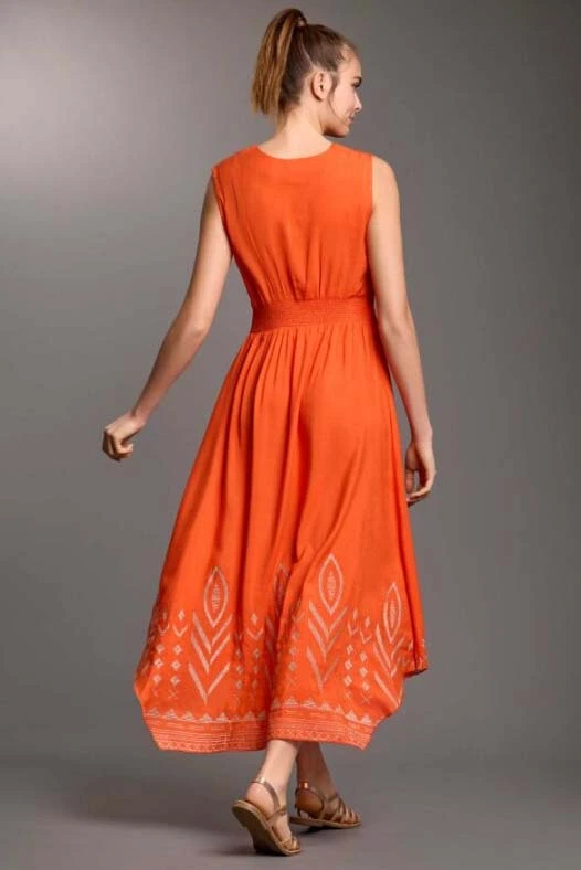 ICONIQUE NIVEA MAXI SLEEVELESS DRESS