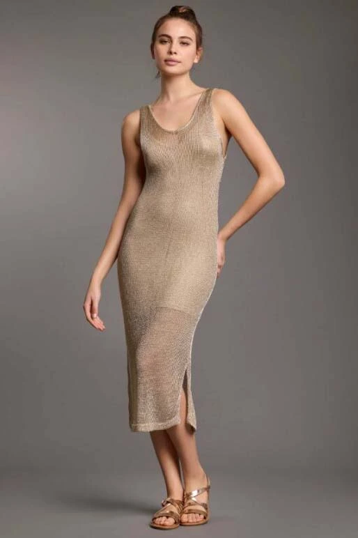 ICONIQUE ROSE MAXI SLEEVELESS DRESS