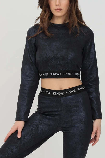 KENDALL + KYLIE LOGO WAIST LONGSLEEVE TOP