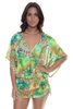 LULI FAMA CABANA V NECK DRESS
