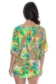 LULI FAMA CABANA V NECK DRESS