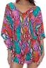 LULI FAMA CABANA V NECK DRESS