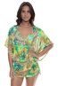 LULI FAMA CABANA V NECK DRESS