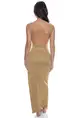 LULI FAMA DRAWSTRING PEEK A BOO MAXI DRESS
