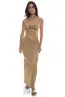 LULI FAMA DRAWSTRING PEEK A BOO MAXI DRESS