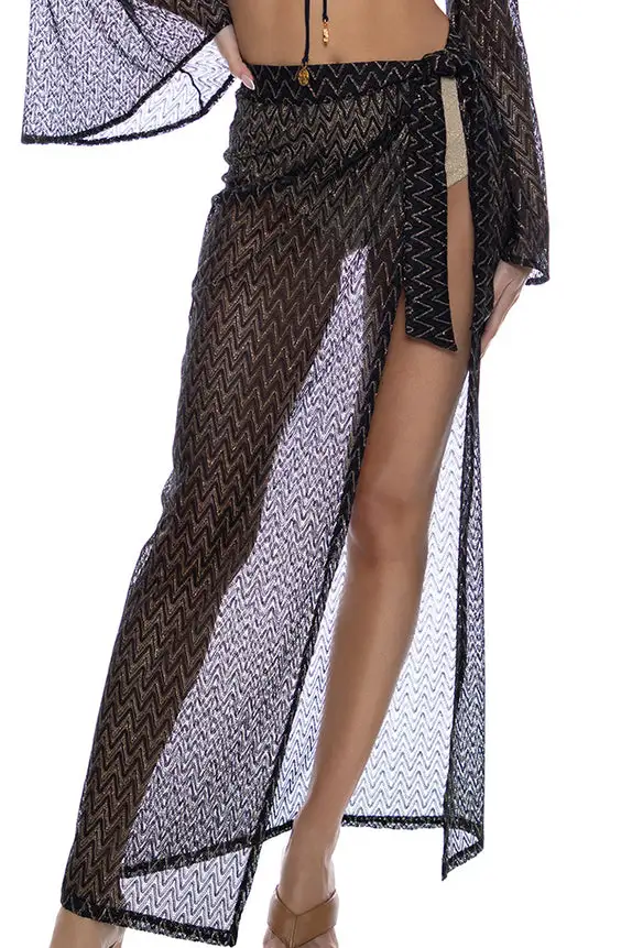 LULI FAMA LONG WRAP SKIRT