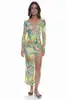 LULI FAMA LS KEYHOLE CUT OUT MAXI DRESS