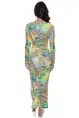 LULI FAMA LS KEYHOLE CUT OUT MAXI DRESS