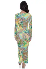LULI FAMA LS KEYHOLE CUT OUT MAXI DRESS