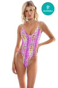 LULI FAMA REVERSIBLE STRAPPY SIDES BODYSUIT
