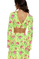 LULI FAMA RUFFLE BELL SLEEVE CROP TOP