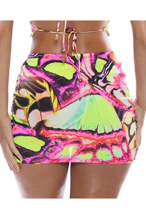 LULI FAMA SCRUNCH UP MINI SKIRT