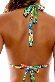 LULI FAMA TRIANGLE HALTER TOP