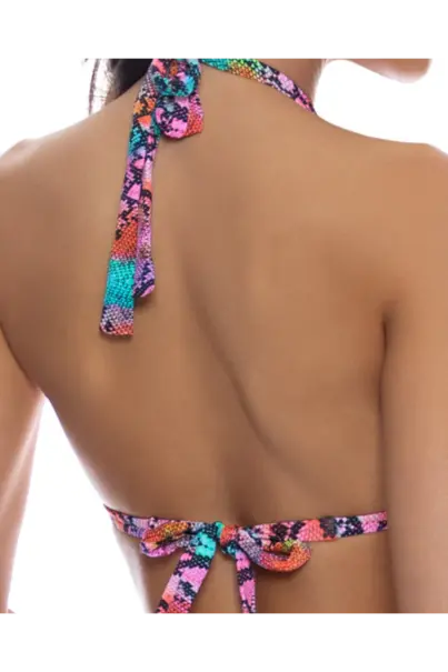 LULI FAMA TRIANGLE HALTER TOP