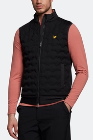 LYLE&SCOTT CHECK QUILT BACK FLEECE GILET