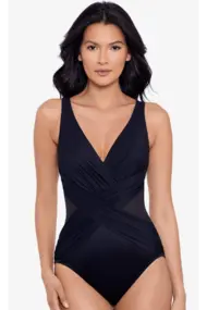 MIRACLE SUIT CROSSOVER WITH MESH ONE PIECE