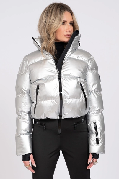 NIKKIE GSTAAD METALLIC SKI JACKET