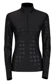 ONE MORE TURTLENECK WITH HALF ZIP PRINTED