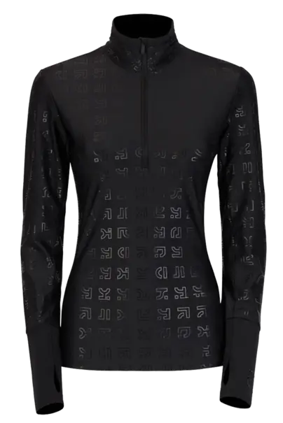 ONE MORE TURTLENECK WITH HALF ZIP PRINTED