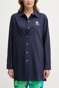RALPH LAUREN LOGO EMBROIDERED SHIRTCOVER UP