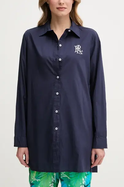 RALPH LAUREN LOGO EMBROIDERED SHIRTCOVER UP