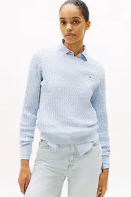 TOMMY HILFIGER CABLE C-NK LS SWEATSHIRT
