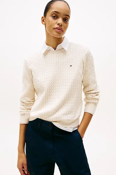 TOMMY HILFIGER CABLE C-NK LS SWEATSHIRT