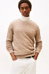 TOMMY HILFIGER CLASSIC COTTON CABLE CREW NECK