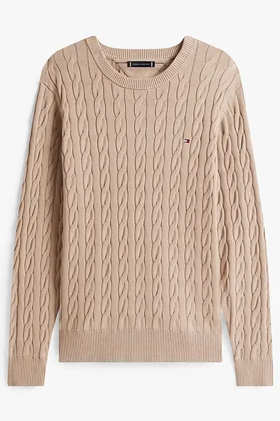 TOMMY HILFIGER CLASSIC COTTON CABLE CREW NECK