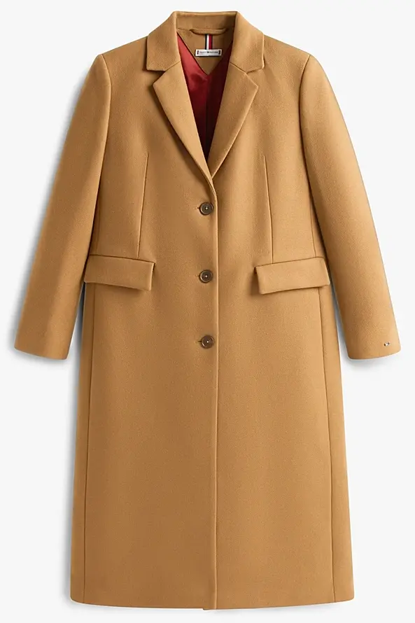TOMMY HILFIGER CLASSIC SB WOOL REGULAR MAXI COAT