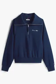 TOMMY HILFIGER CLASSIC SCRIPT FLEECE HALF-ZIP