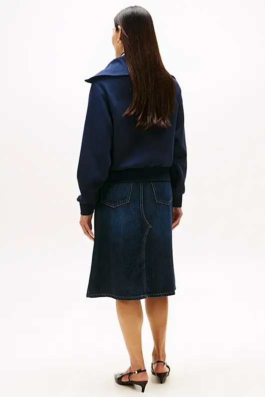 TOMMY HILFIGER CLASSIC SCRIPT FLEECE HALF-ZIP