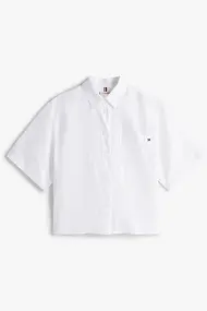 TOMMY HILFIGER ESS LINEN RELAXED S/S SHIRT
