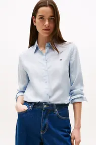 TOMMY HILFIGER ESS LINEN RELAXED SHIRT