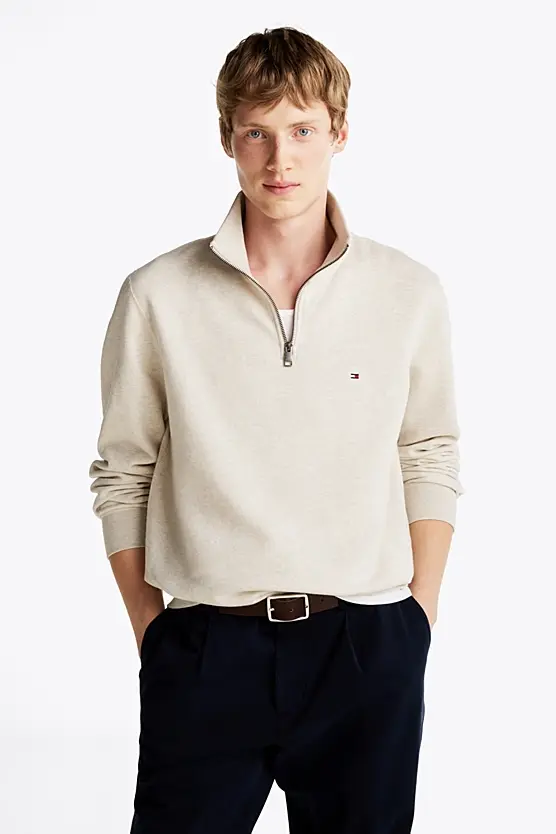TOMMY HILFIGER ESSENTIAL FLEECE 1/4 ZIP