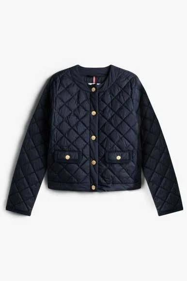 TOMMY HILFIGER G/BUTTON QUILTED REGULAR JACKET