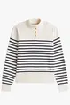 TOMMY HILFIGER JERSEY GOLD BTN MOCK-NK SWEATER